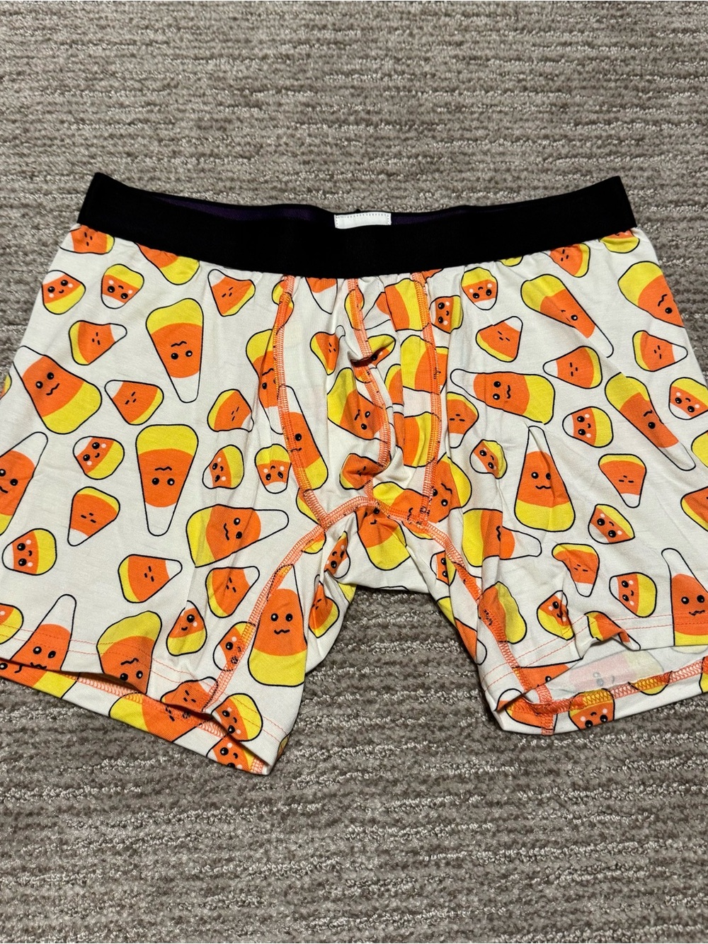 MeUndies Candy Corn Print Boxer Briefs - White, Orange, Yellow